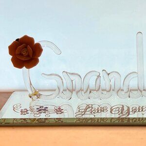 Love You Grandma Glass Figurine 3D Word Decor Gift